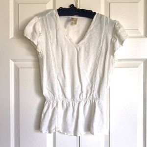 White cotton summer blouse.